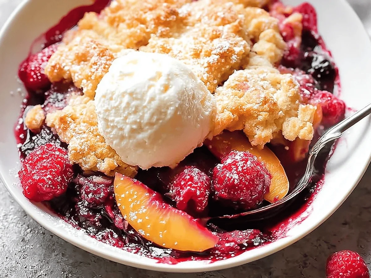 Peach Raspberry Cobbler - Simple & Delicious Recipe - Image 1