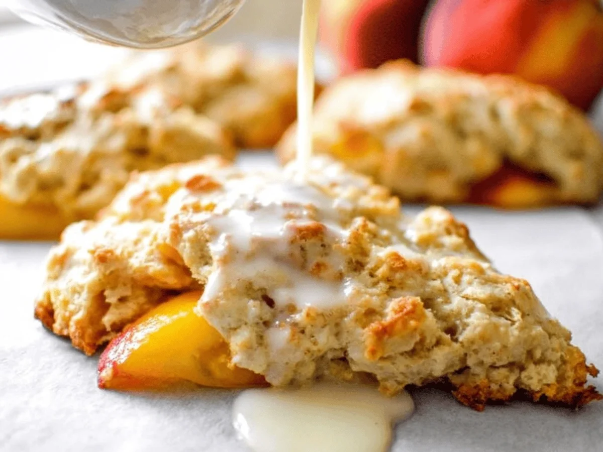 Perfectly Fluffy Peach Scones Recipe - Image 1