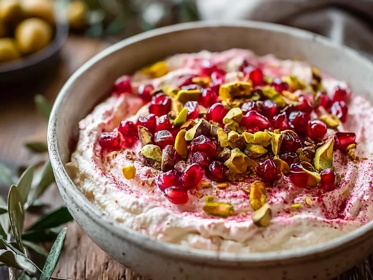 Pomegranate Pistachio Whipped Feta: Tangy, Creamy Dip - Image 1