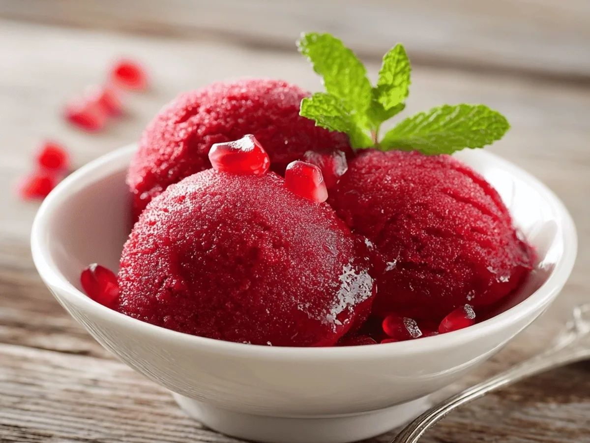 Pomegranate Sorbet: A Bright, Tangy Summer Treat - Image 1