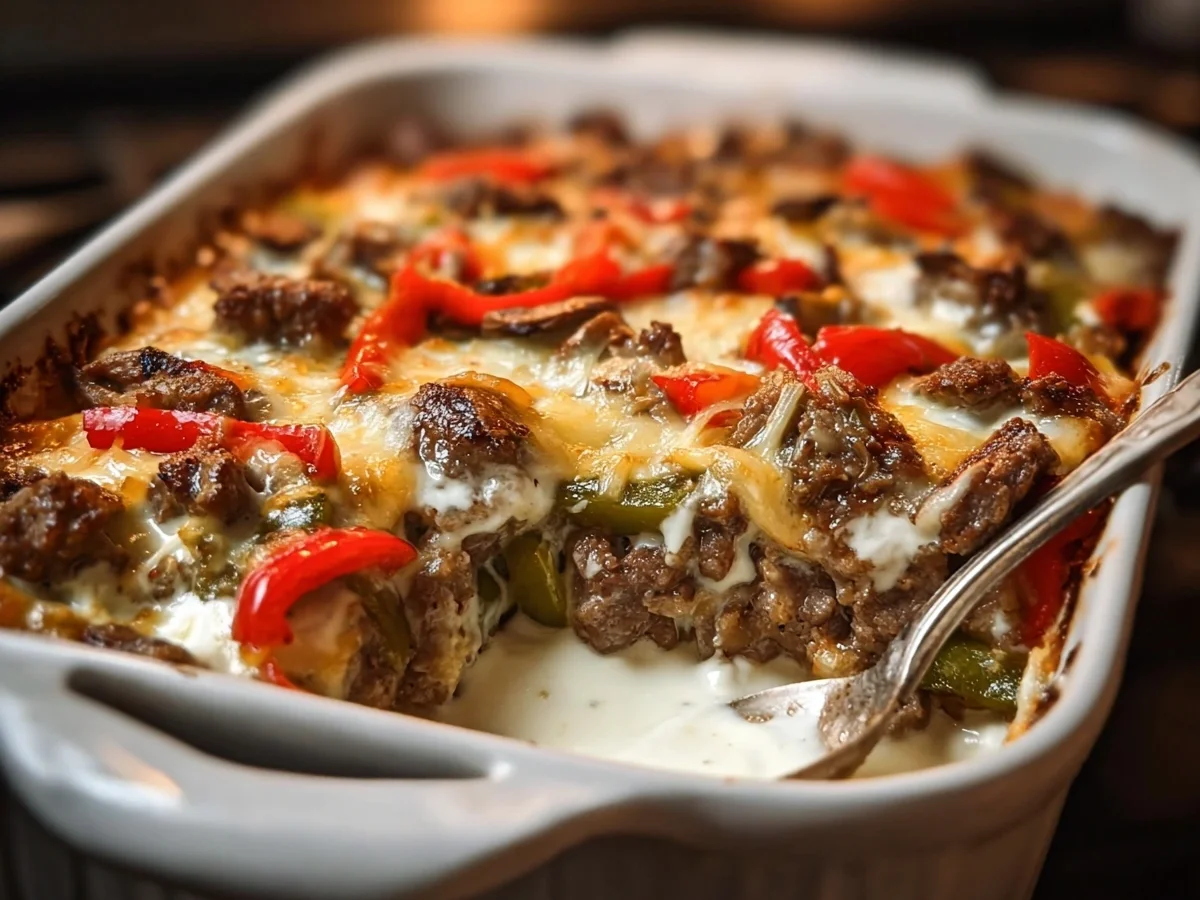 Protein Low Carb Philly Cheesesteak Casserole - Image 2