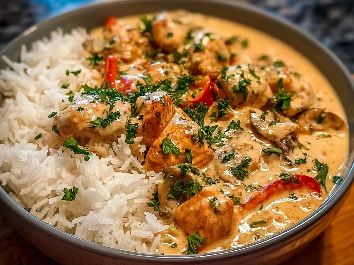 Protein Smothered Chicken & Rice Dinner - Image 1