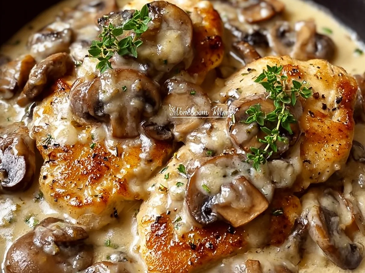 Quick Creamy Mushroom Asiago Chicken - Image 1