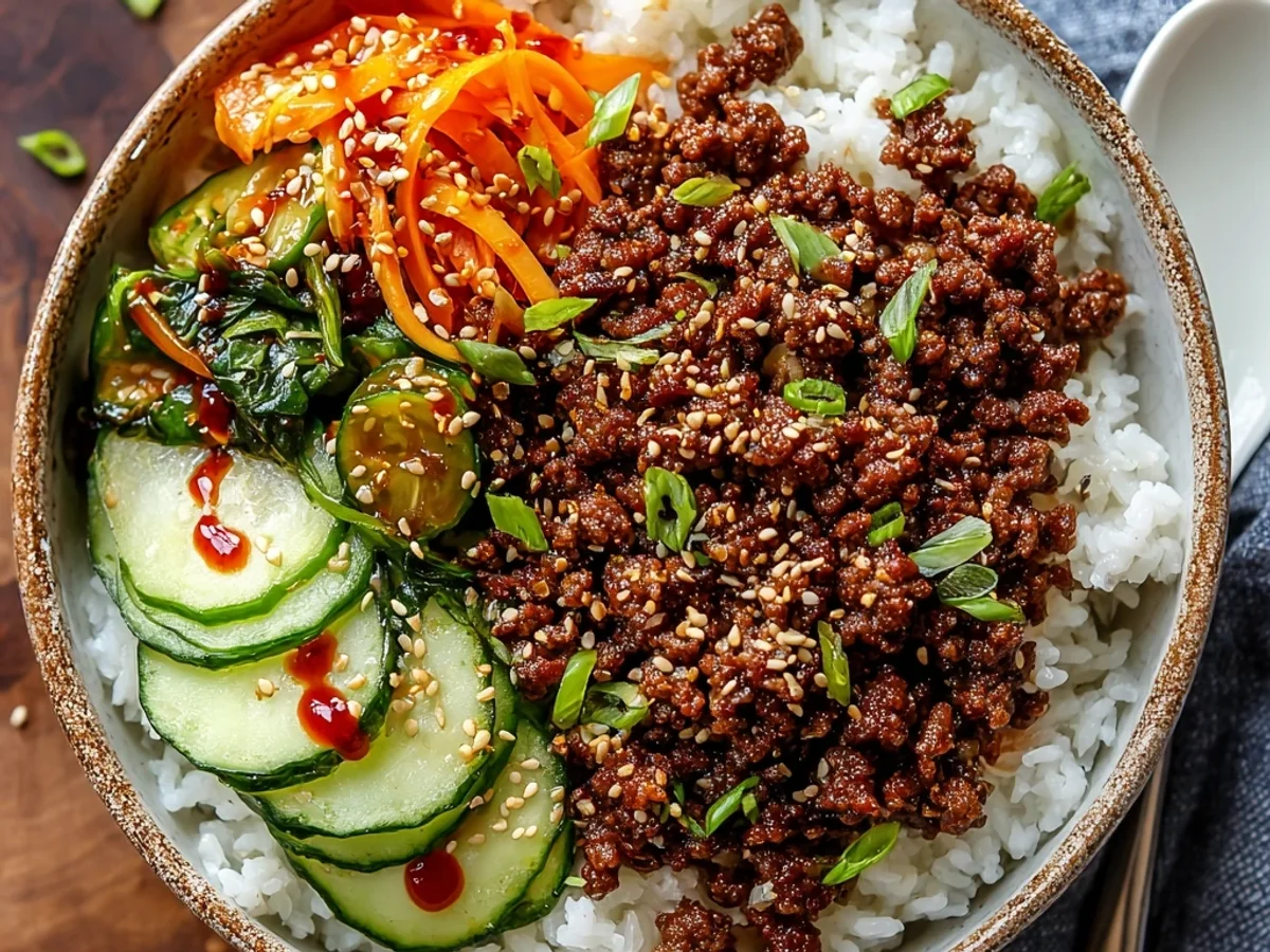 Quick Korean Ground Beef Bowl: Easy Weeknight Meal - Image 2