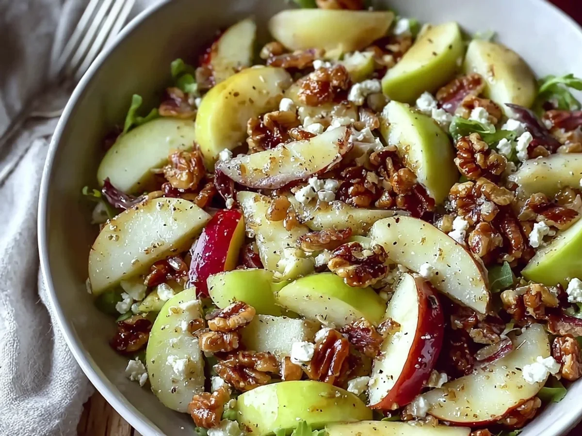 Refreshing Apple Salad: Crisp Greens & Tangy Dressing - Image 1