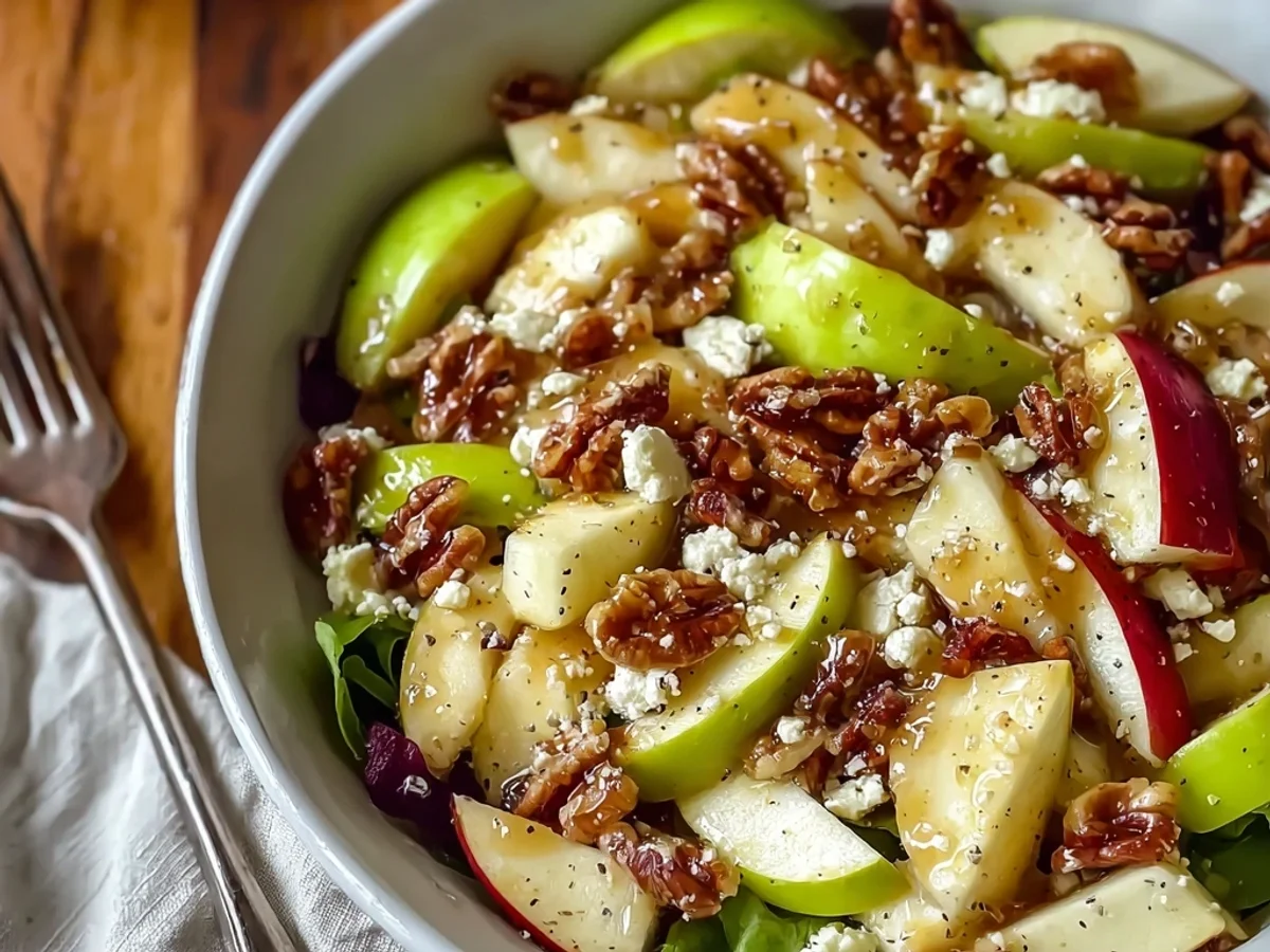 Refreshing Apple Salad: Crisp Greens & Tangy Dressing - Image 2