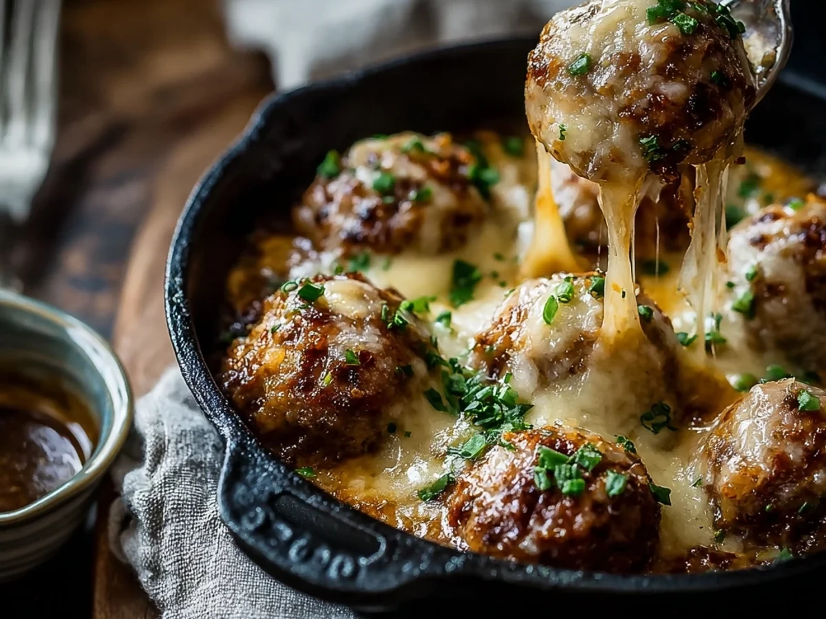 Rich Cheesy French Onion Meatballs Recipe - Image 2