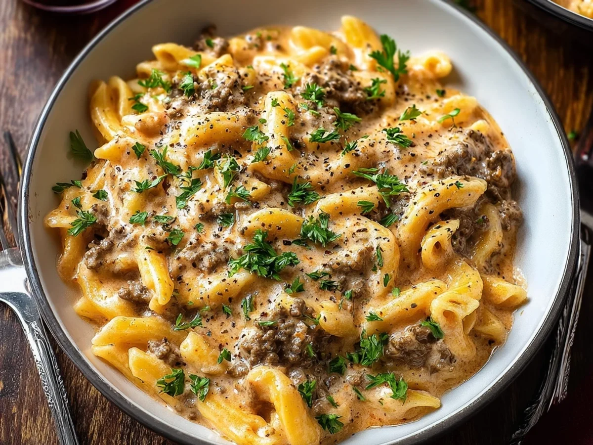Rich Creamy Beef Pasta for a Cozy Evening - Image 1