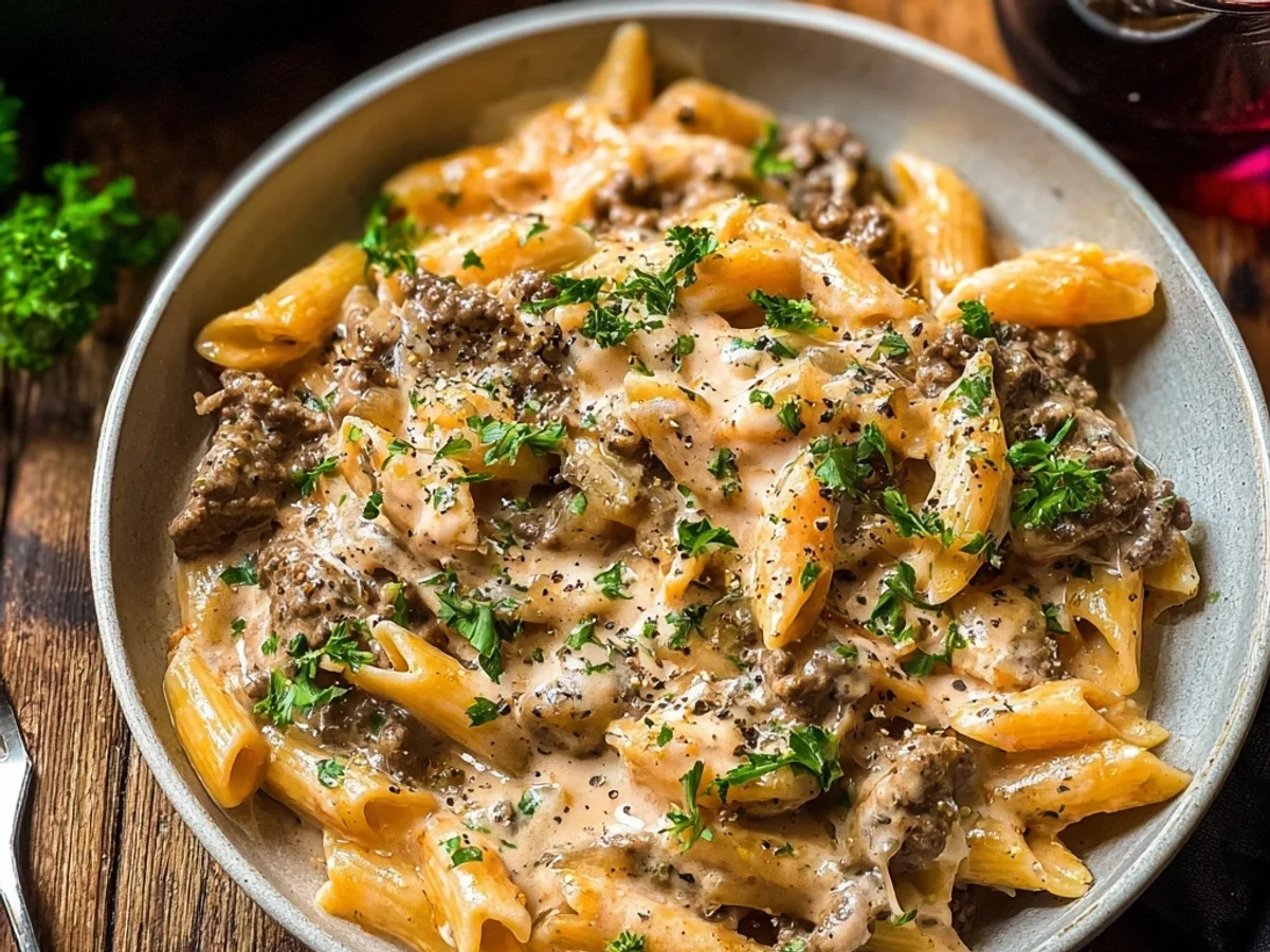 Rich Creamy Beef Pasta for a Cozy Evening - Image 2