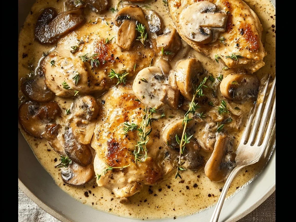 Rich Creamy Mushroom Chicken Skillet Dinner - Image 1