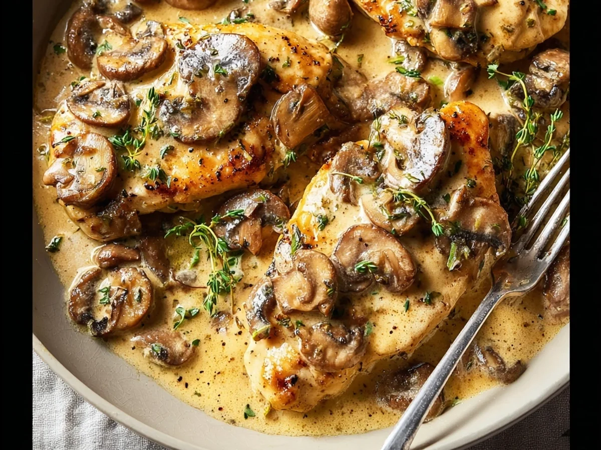 Rich Creamy Mushroom Chicken Skillet Dinner - Image 2