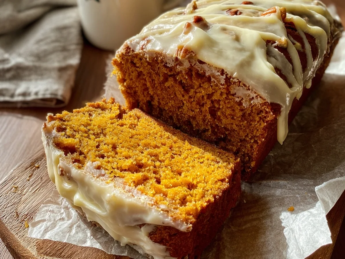 Rich Frosted Pumpkin Bread: Simple Autumn Treat - Image 1