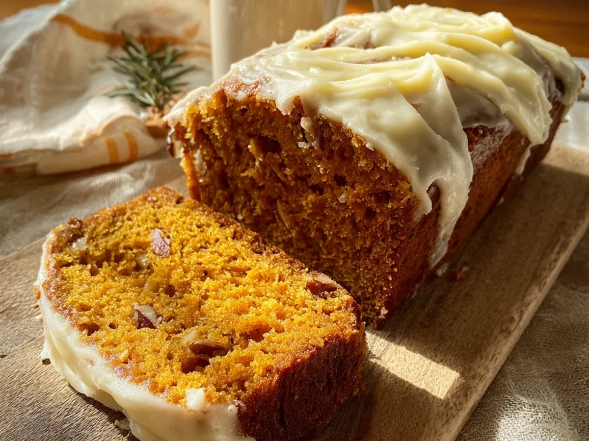 Rich Frosted Pumpkin Bread: Simple Autumn Treat - Image 2