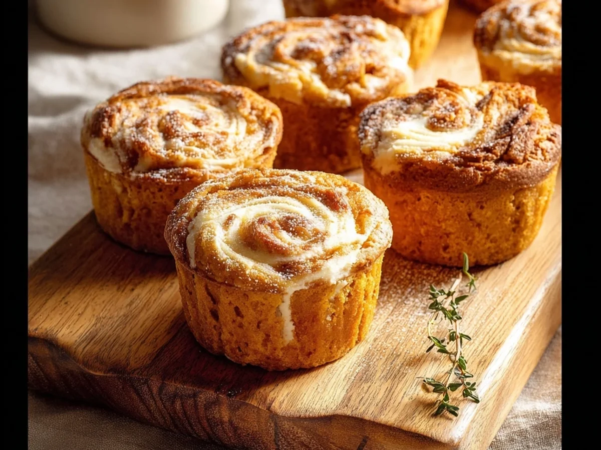 Rich Pumpkin Cream Cheese Swirl Muffins for Fall - Image 2