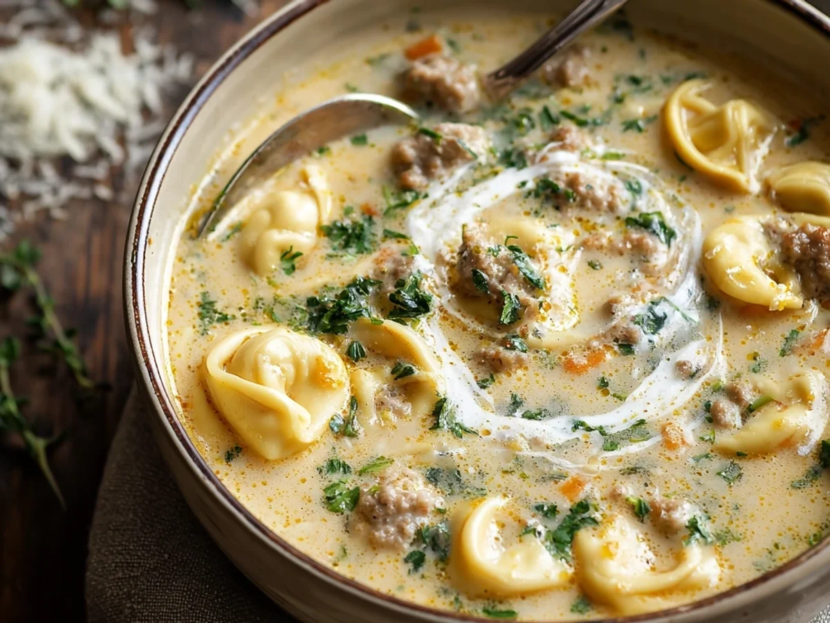Rich Turkey Sausage Tortellini Soup for Chilly Nights - Image 2