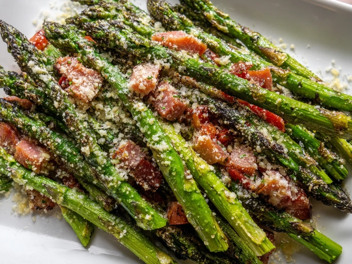 Roasted Parmesan Asparagus with Turkey Ham - Image 1