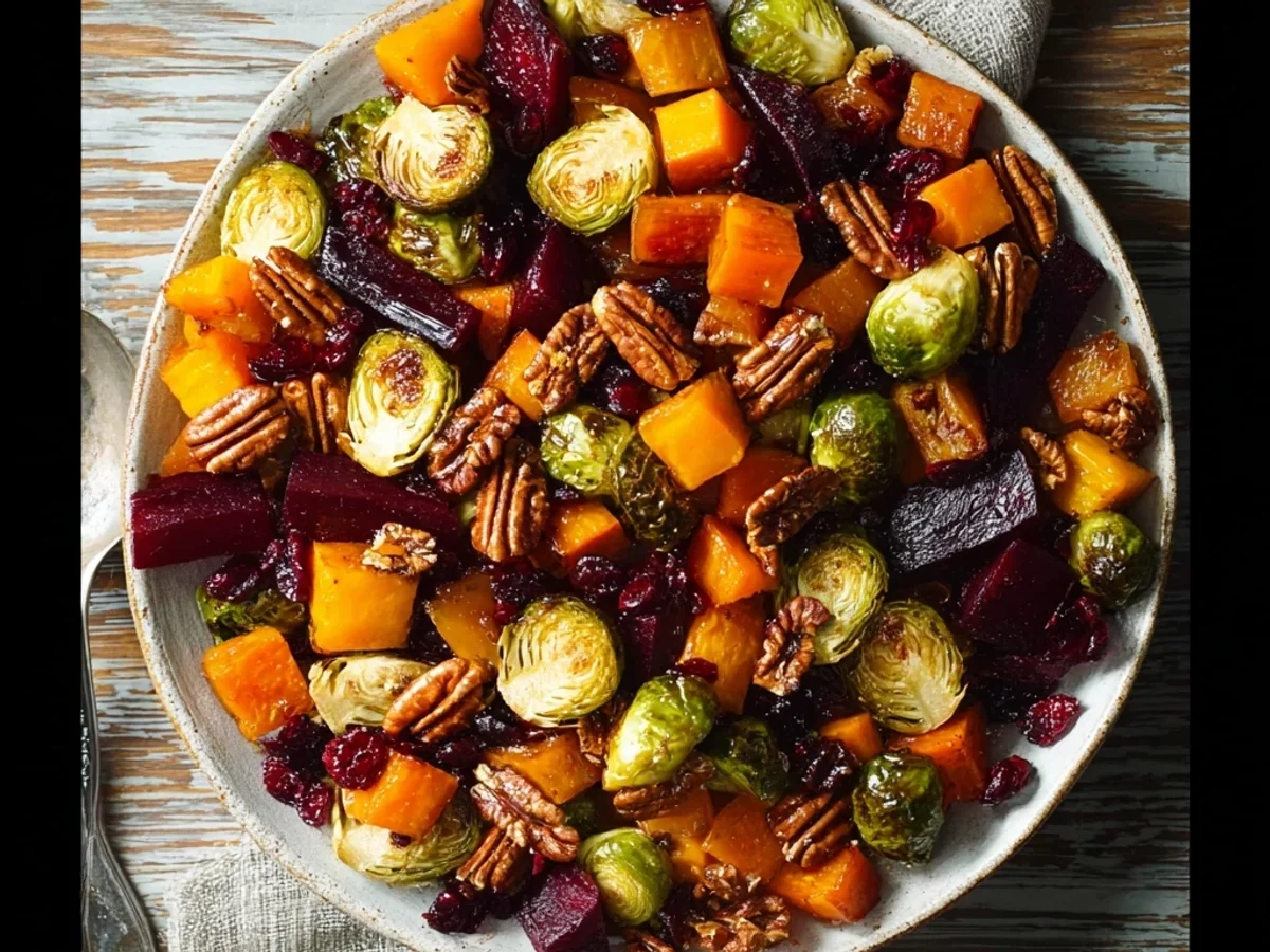 Roasted Winter Vegetable Salad with Lemon Dressing - Image 2