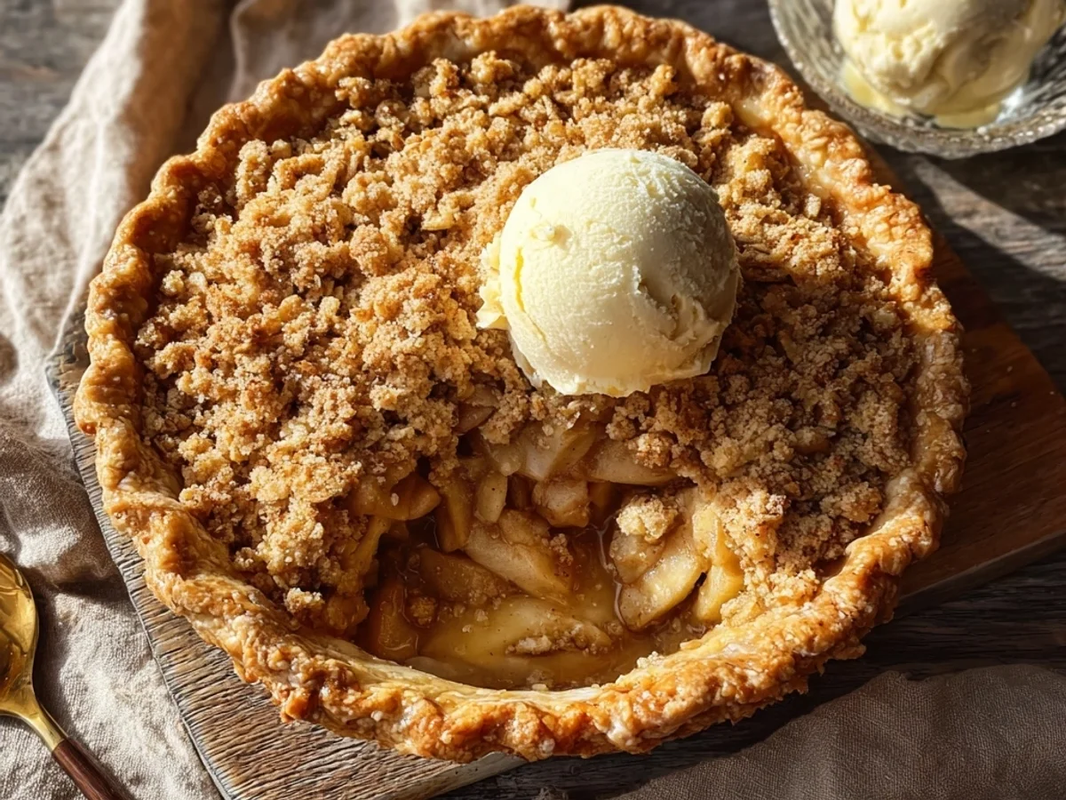 Rustic Apple Crisp Pie: A Homestyle Dessert - Image 1