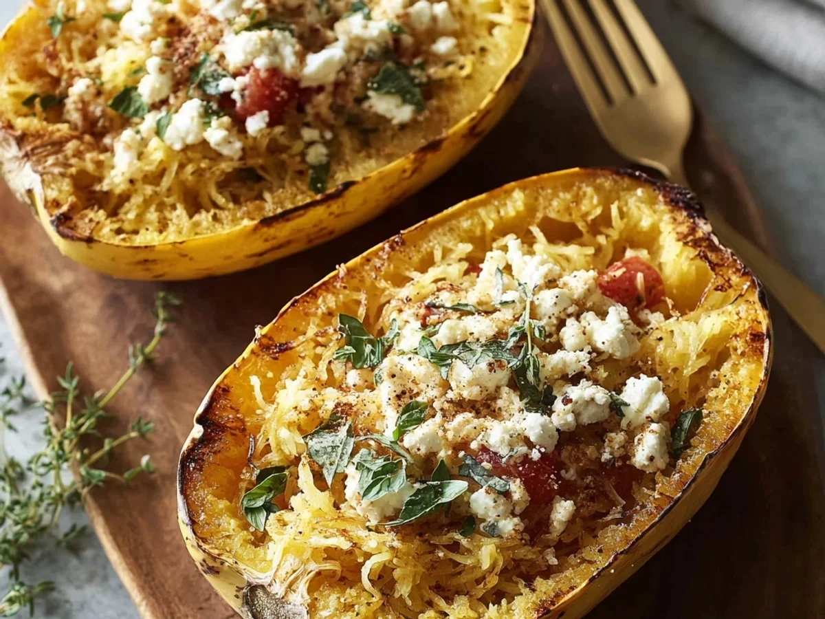 Rustic Baked Feta Spaghetti Squash Dinner - Image 1