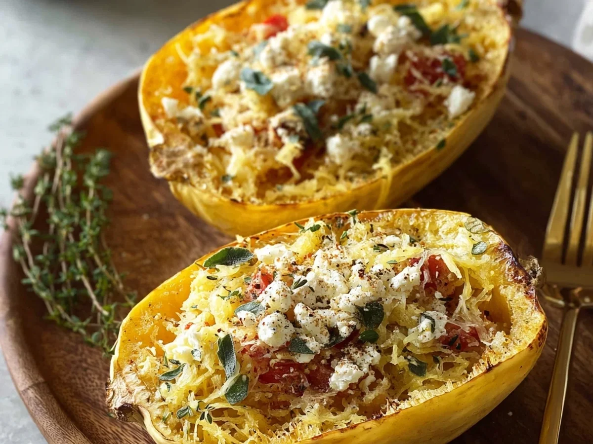 Rustic Baked Feta Spaghetti Squash Dinner - Image 2