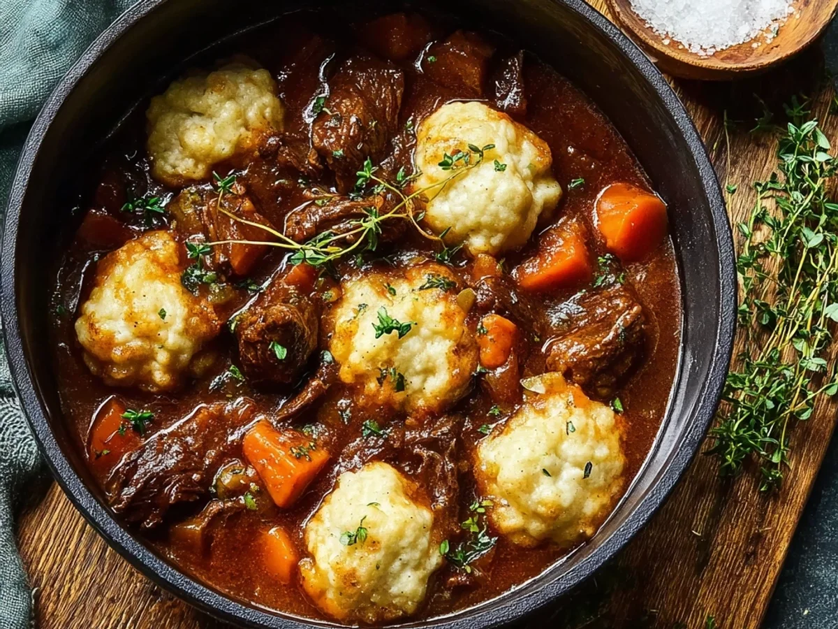 Rustic Beef Stew and Dumplings: A Hearty Winter Meal - Image 1