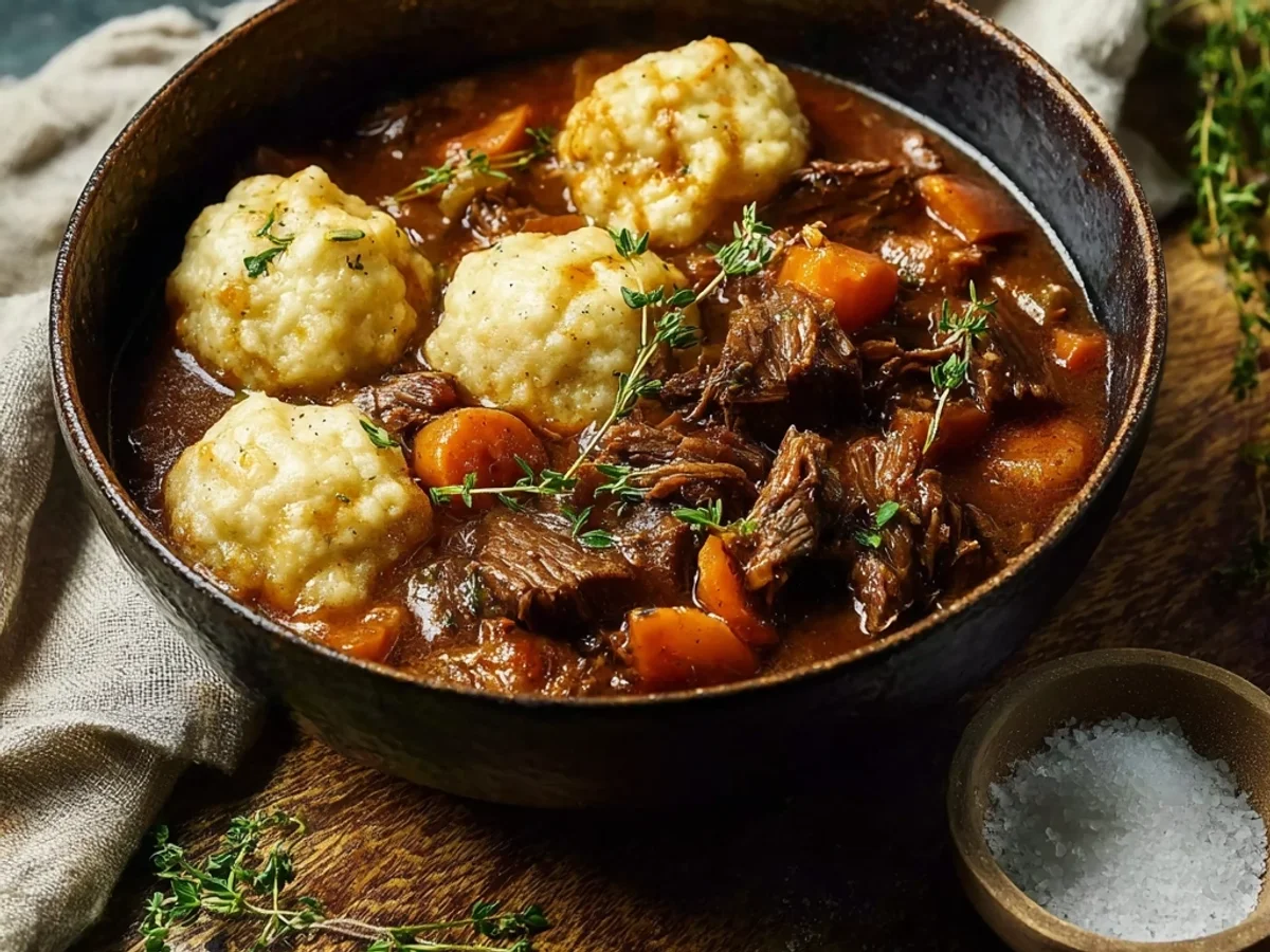 Rustic Beef Stew and Dumplings: A Hearty Winter Meal - Image 2