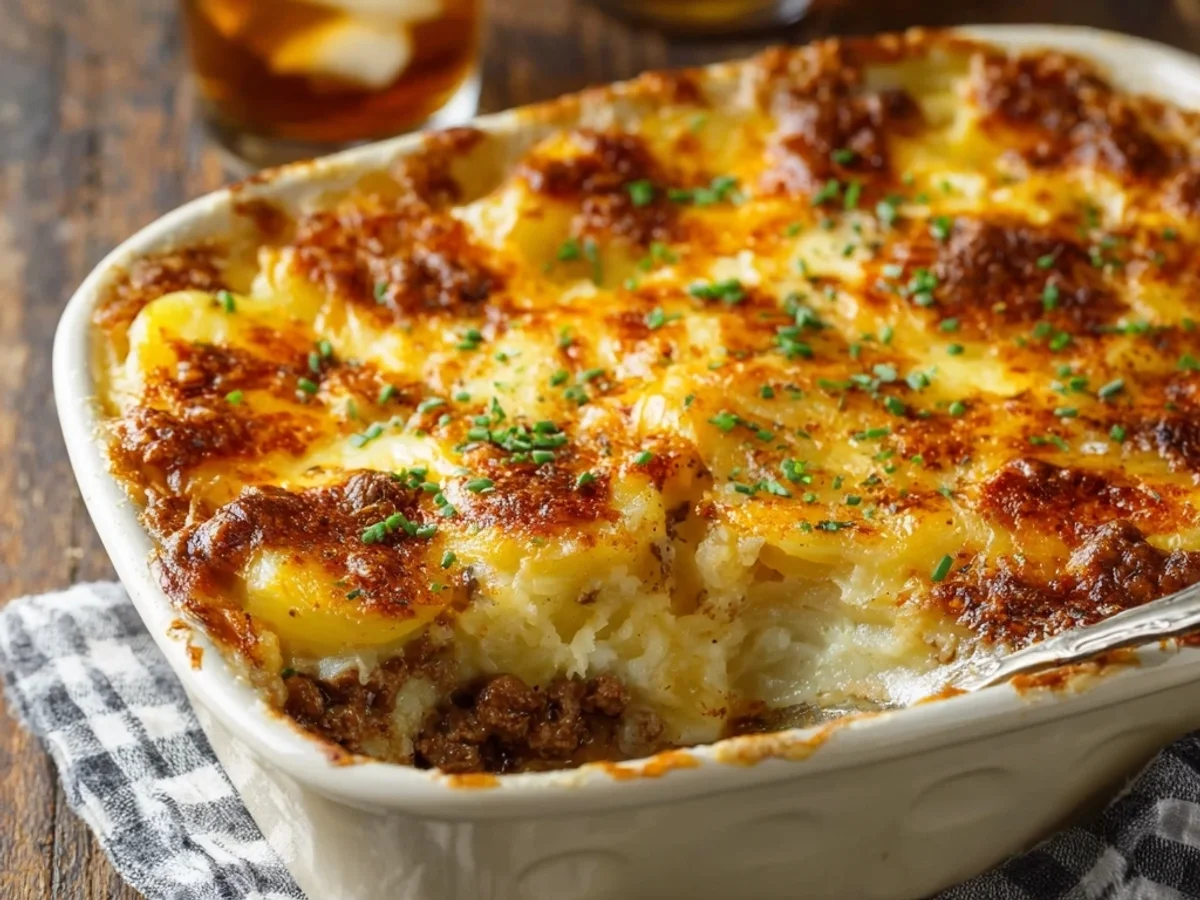 Rustic Cheesy Hamburger Potato Casserole - Image 2