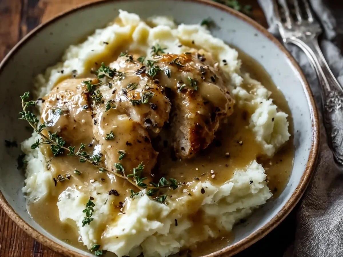 Rustic Chicken and Garlic Gravy with Potatoes - Image 2