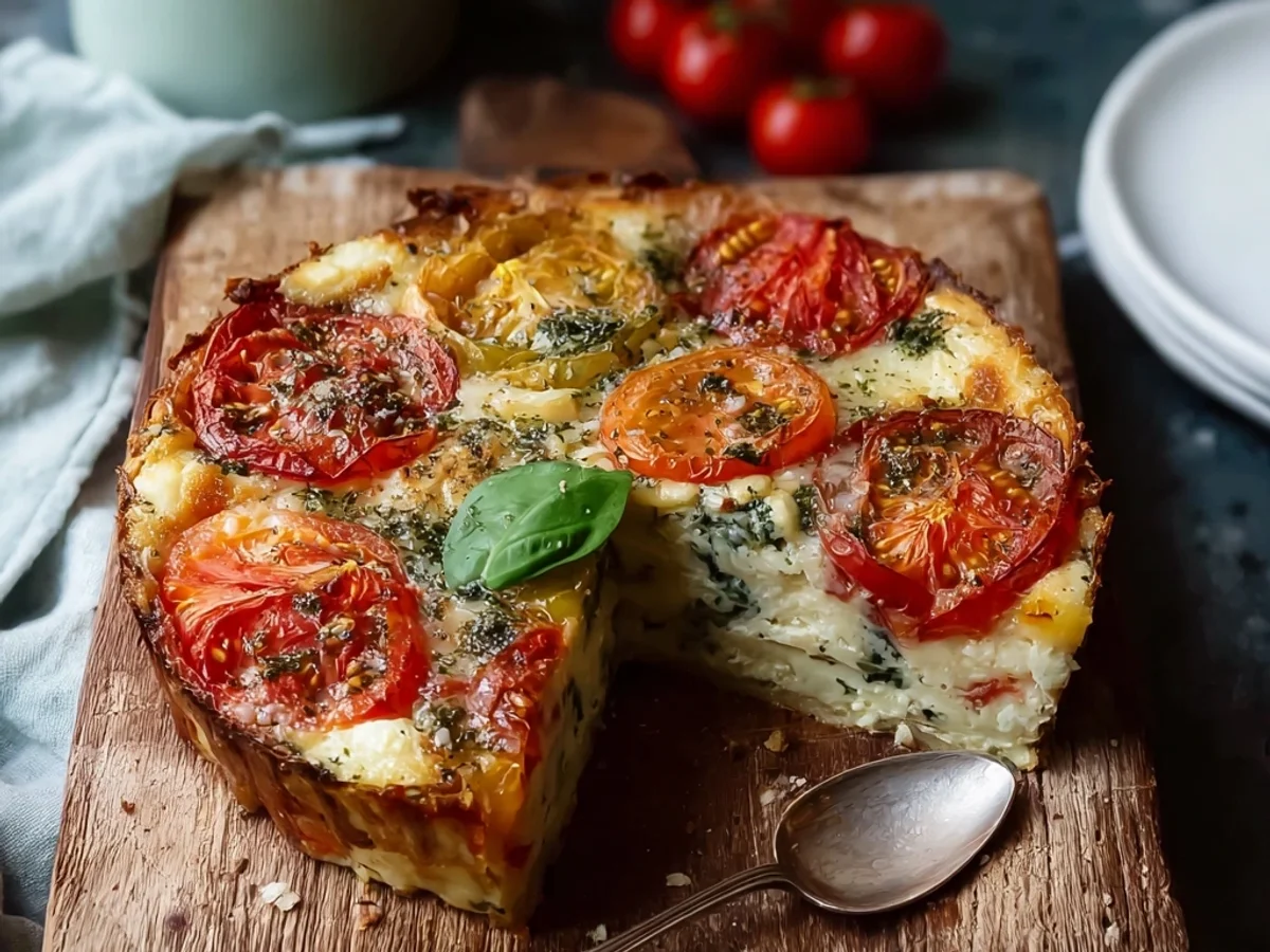 Rustic Crustless Southern Tomato Pie: A Summer Delight - Image 1