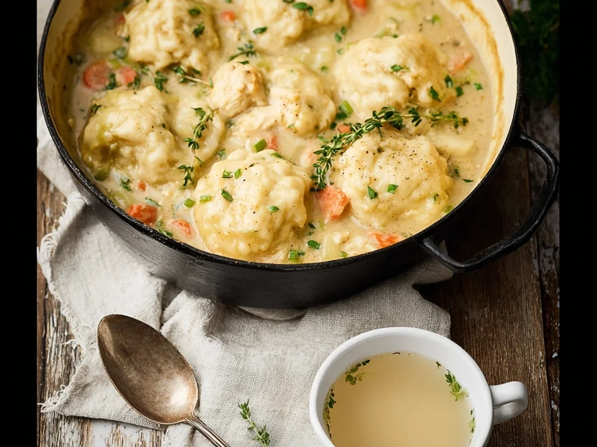Rustic Dutch Oven Chicken and Dumplings: A Heartwarming Meal - Image 1