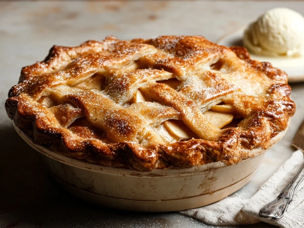 Rustic Grandma's Old Fashioned Apple Pie - Image 1