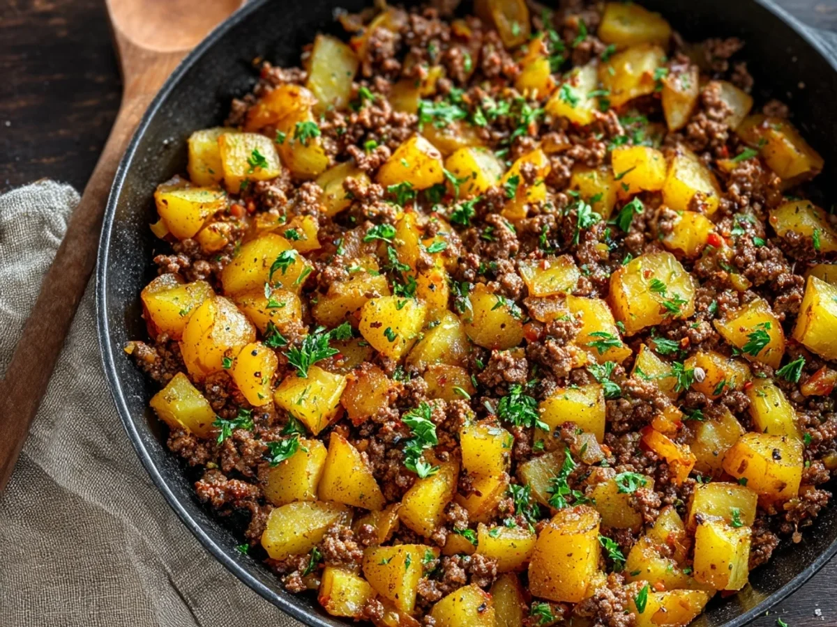 Rustic Ground Beef and Potatoes Skillet for Easy Dinners - Image 1