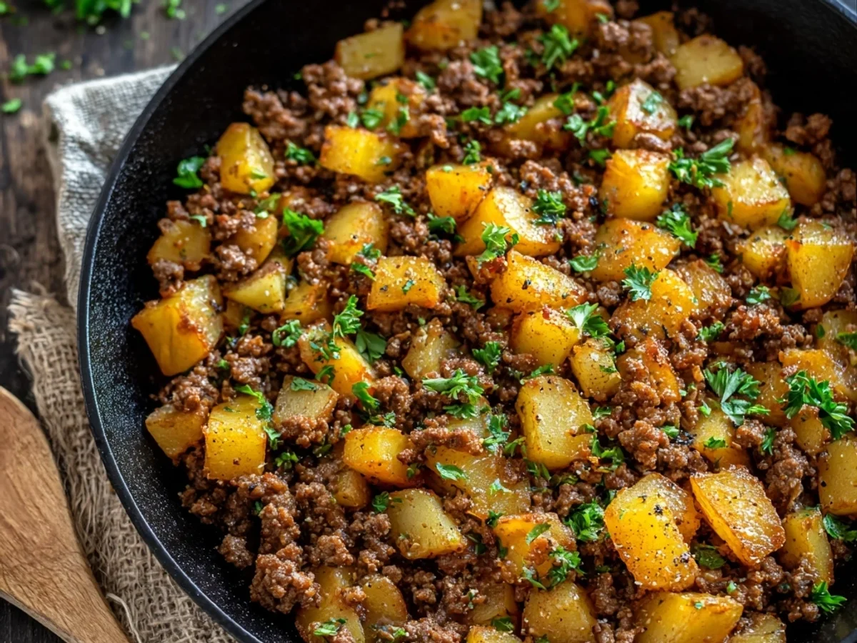 Rustic Ground Beef and Potatoes Skillet for Easy Dinners - Image 2