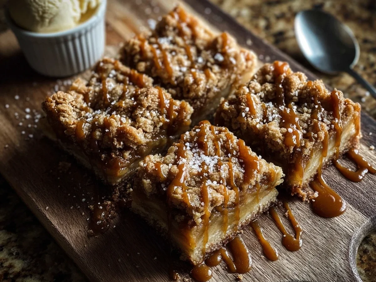 Rustic Salted Caramel Apple Crumble Bars - Image 1