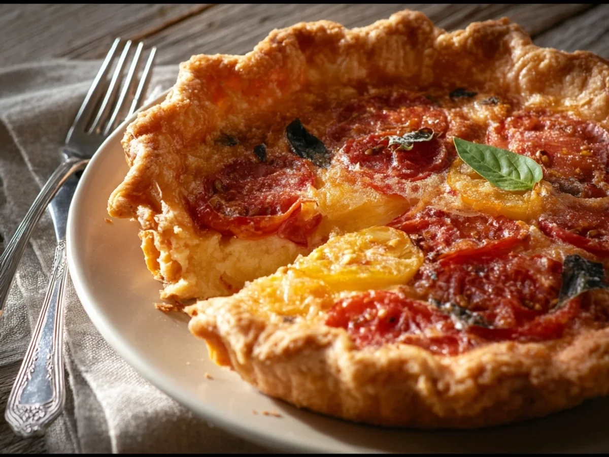 Rustic Southern Tomato Pie: Summer's Tangy Delight - Image 2