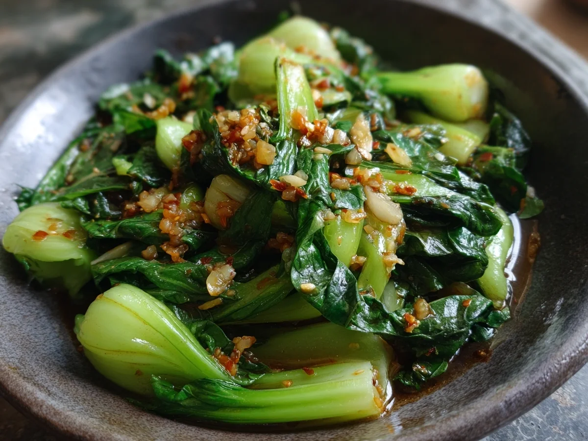 Sautéed Bok Choy with Garlic & Ginger - Easy Asian Side - Image 1
