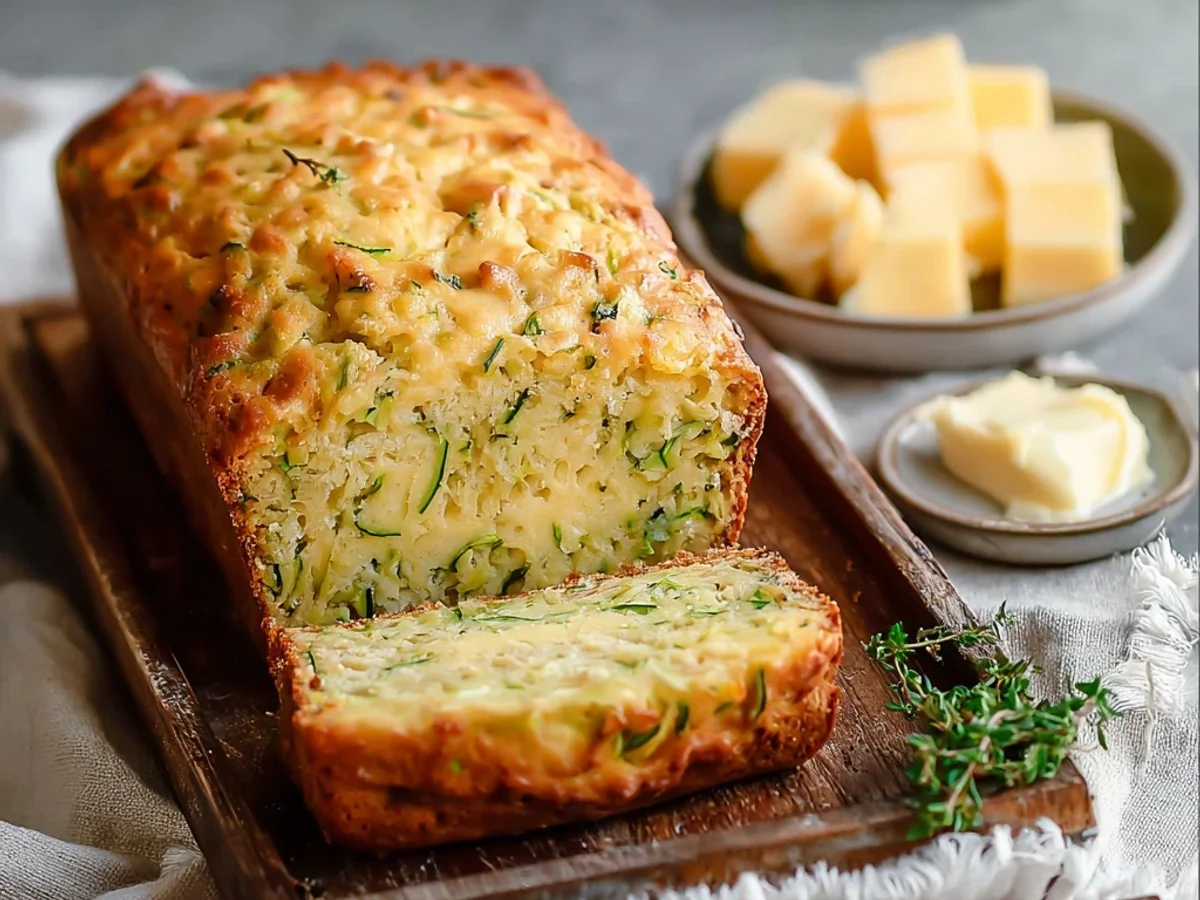 Savory Green Onion Zucchini Cheddar Quick Bread - Image 1
