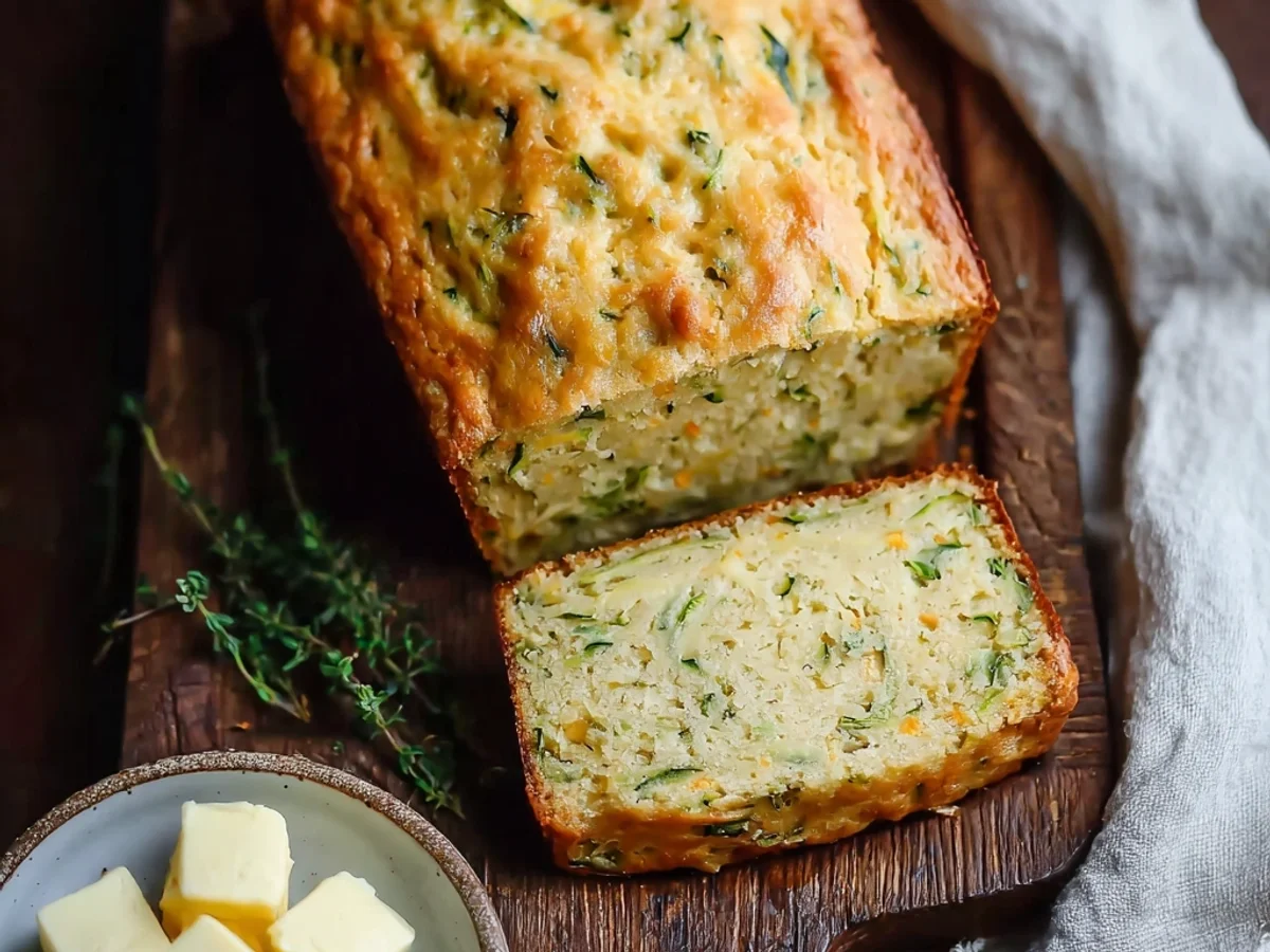 Savory Green Onion Zucchini Cheddar Quick Bread - Image 2