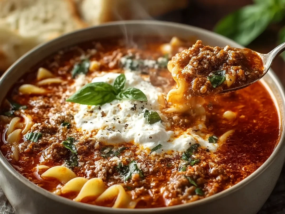 Savory Lasagna Soup: Weeknight Comfort in a Bowl - Image 1