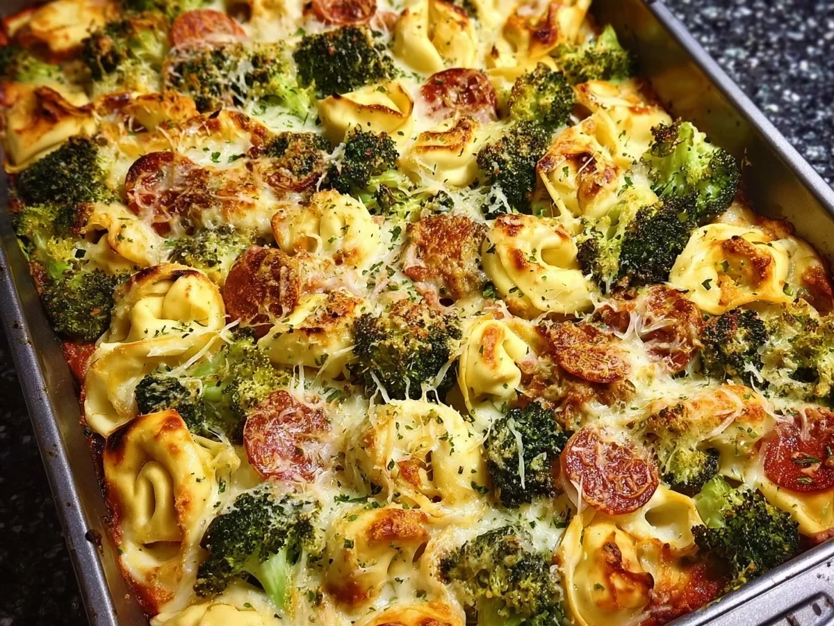 Sheet Pan Broccoli Tortellini Bake - Image 1