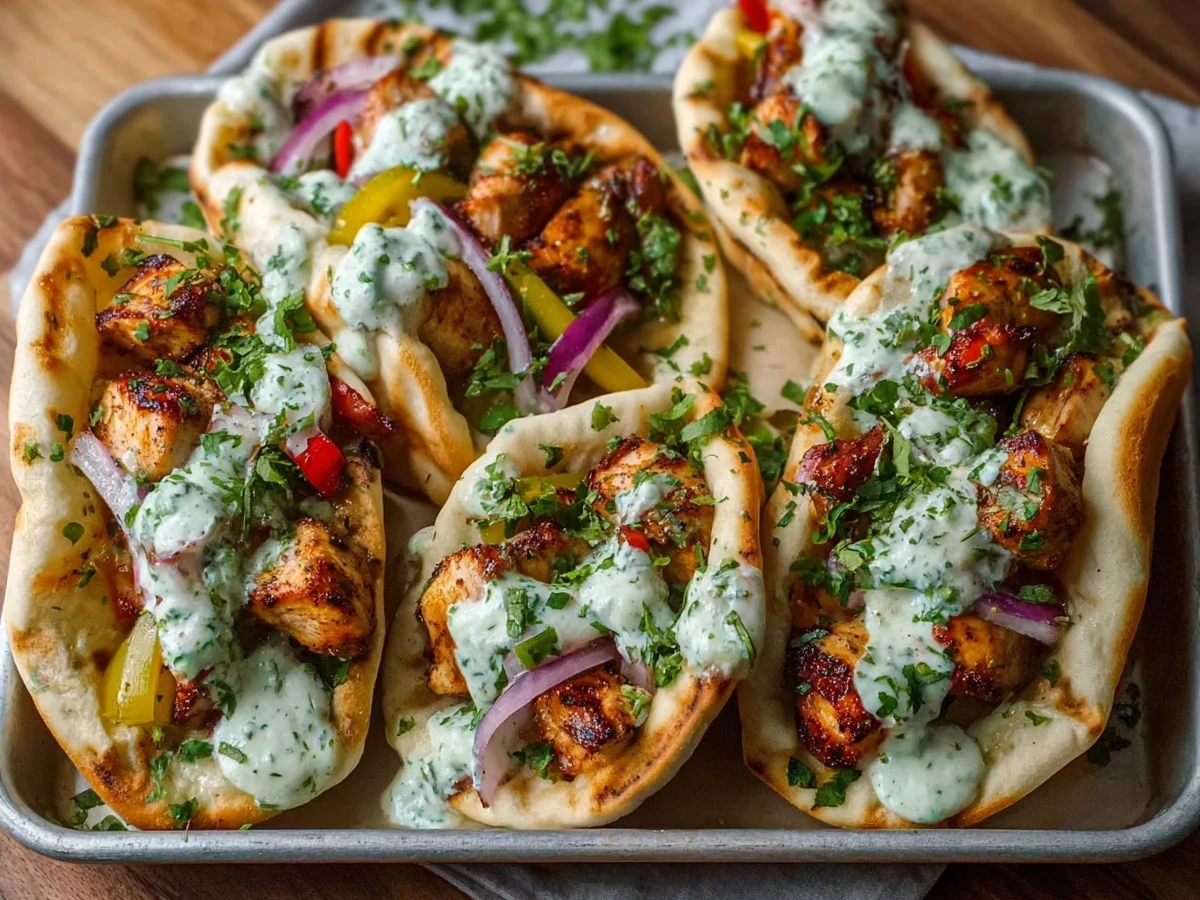 Sheet Pan Chicken Pitas with Herby Ranch Dressing - Image 1