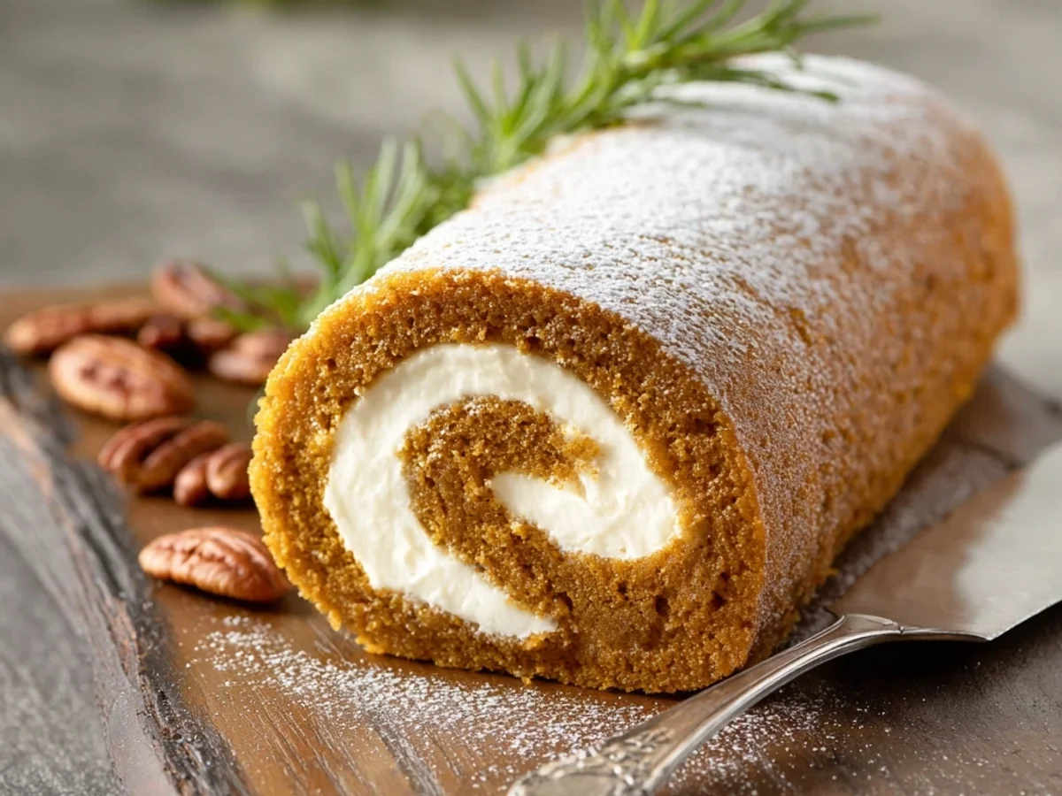 Simple Pumpkin Roll: Spiced Autumn Cake with Cream Cheese - Image 2