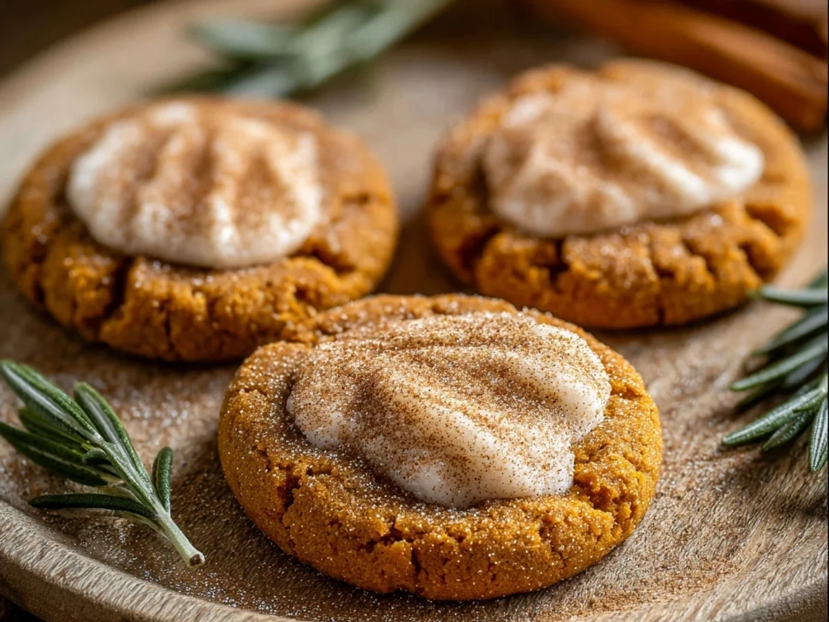 Soft Vegan Pumpkin Pie Cookies with Frosting - Image 2