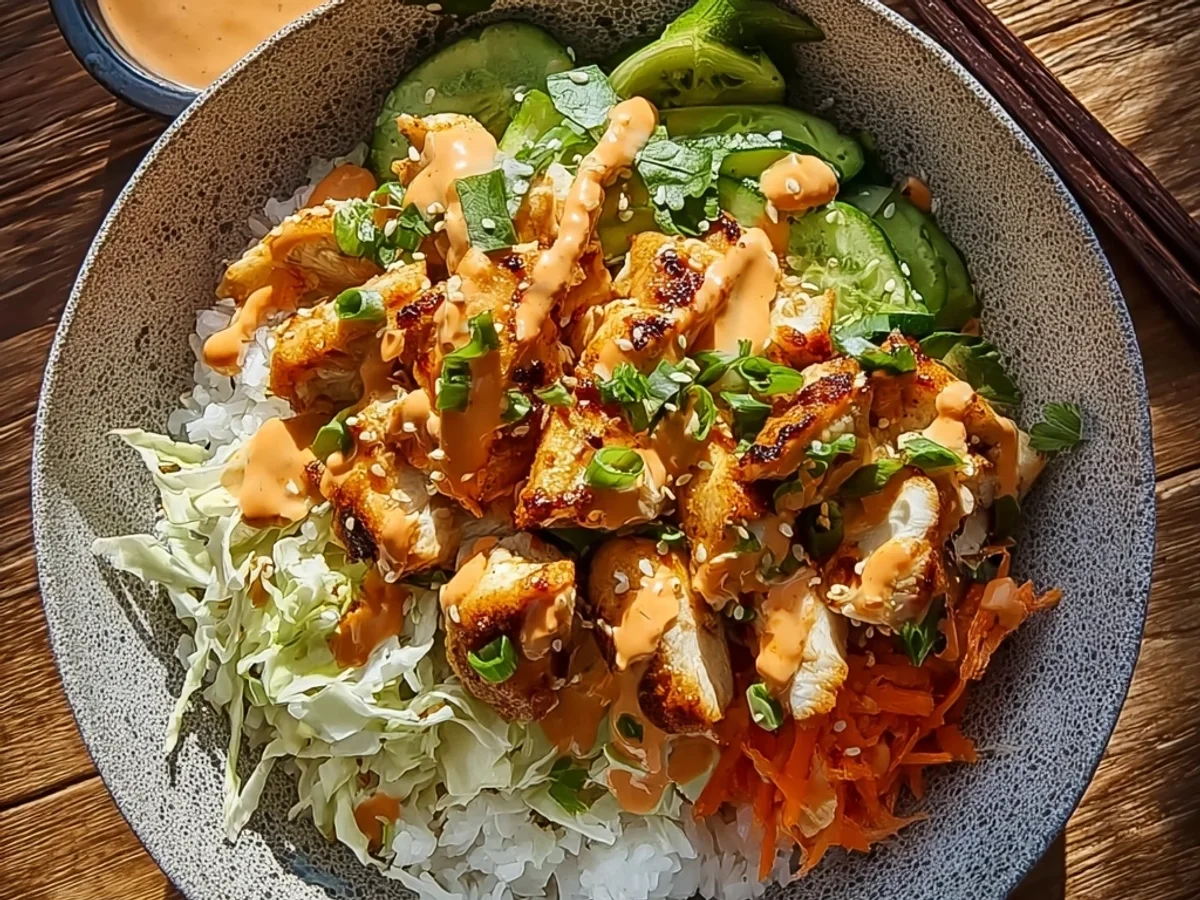 Spicy Crispy Bang Bang Chicken Bowl Recipe - Image 1