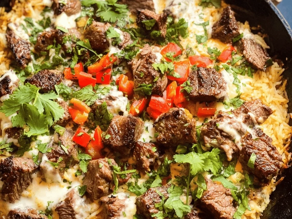 Steak Queso Rice Skillet: Easy One-Pan Recipe - Image 1