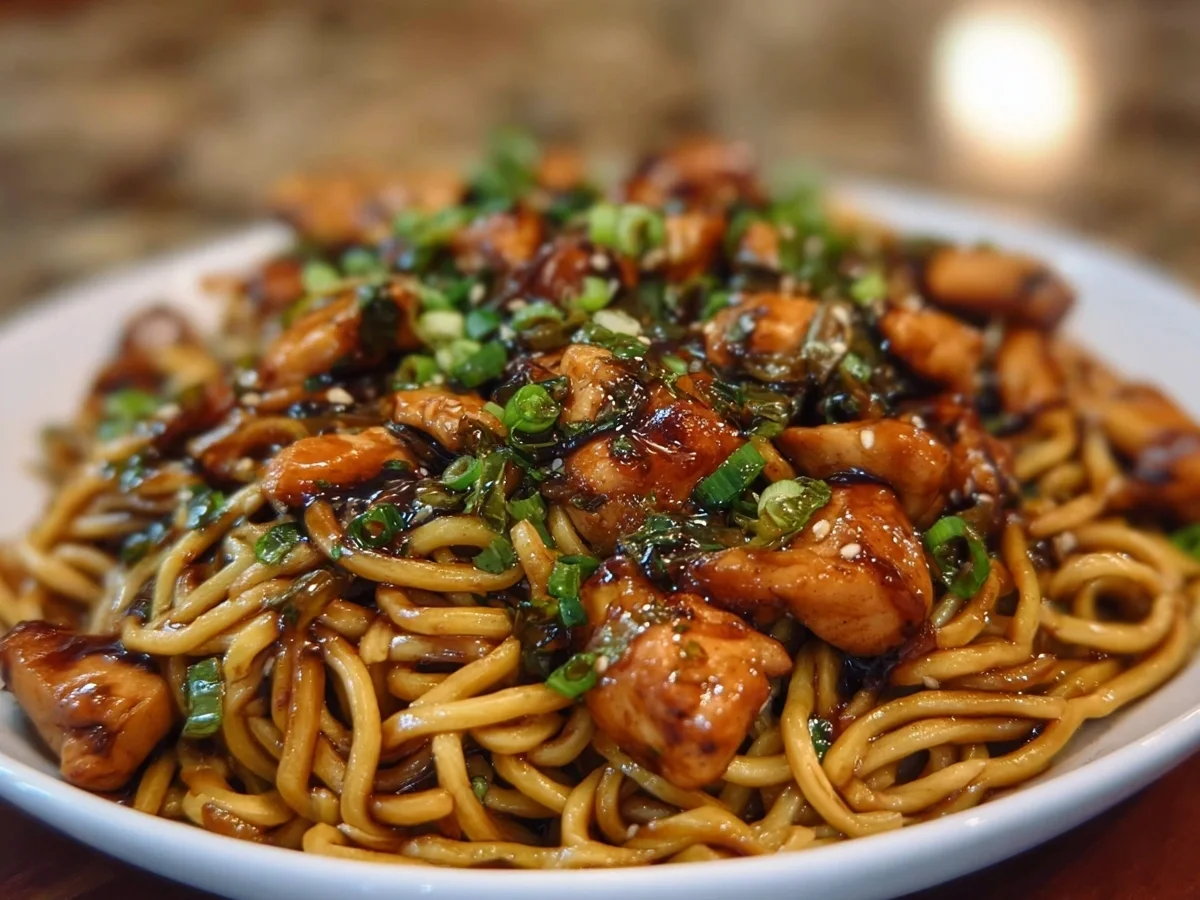 Sticky Garlic Chicken Noodles: Quick High-Protein Dinner - Image 2