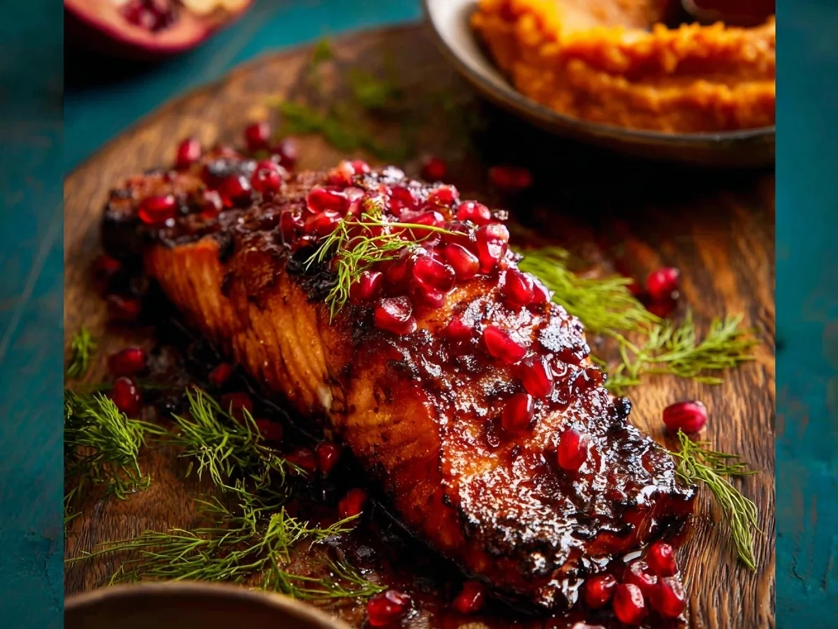 Sticky Pomegranate Salmon with a Tangy Glaze - Image 2