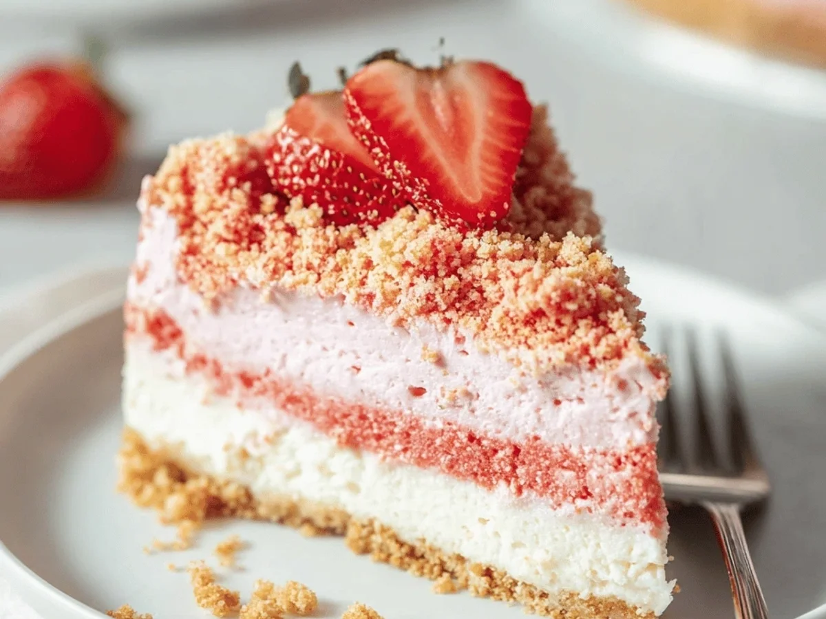 Strawberry Crunch Cheesecake: Easy Recipe - Image 1