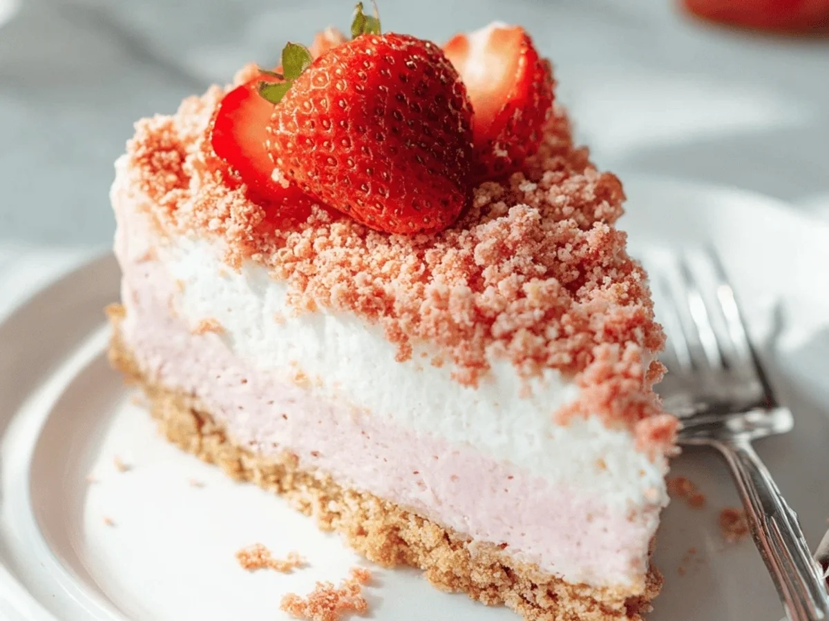 Strawberry Crunch Cheesecake: Easy Recipe - Image 1