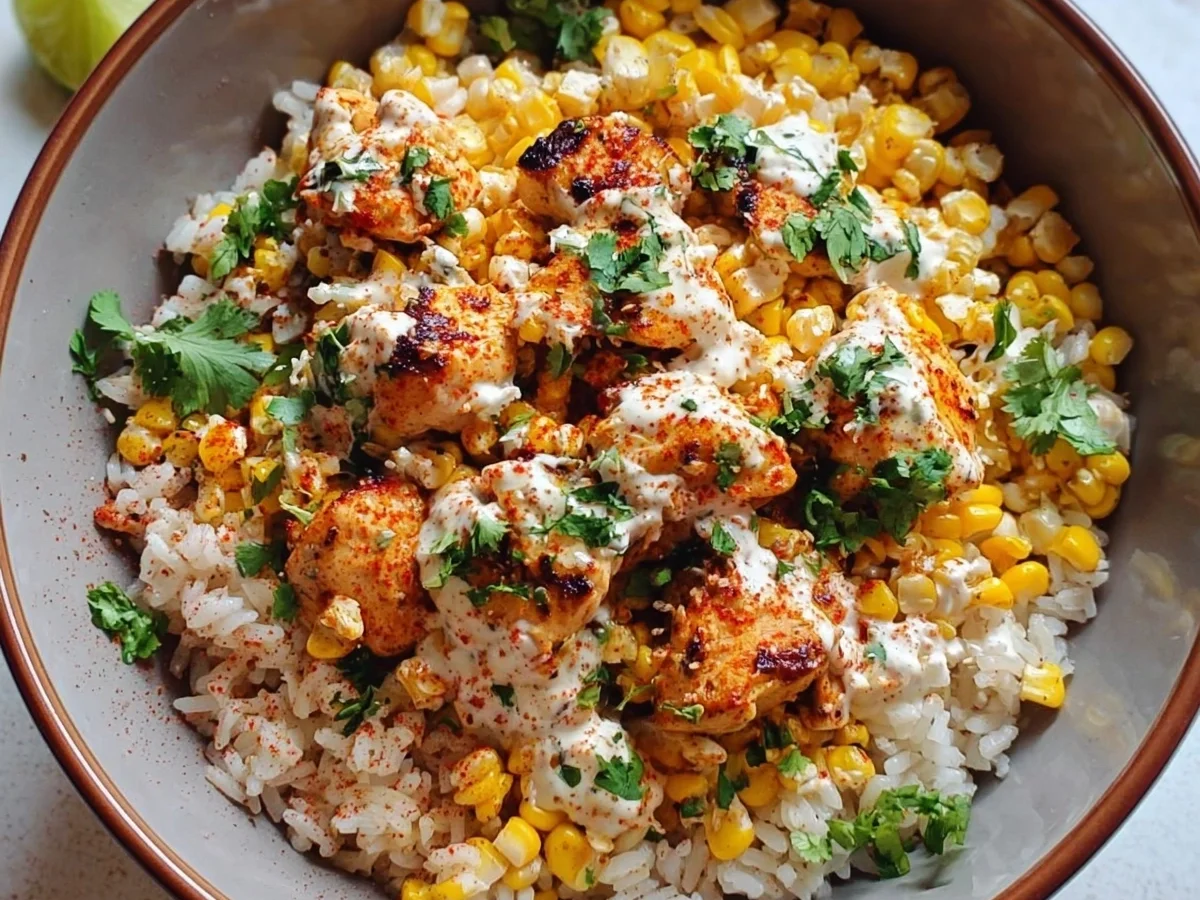 Street Corn Chicken Rice Bowl: Flavorful Weeknight Meal - Image 1